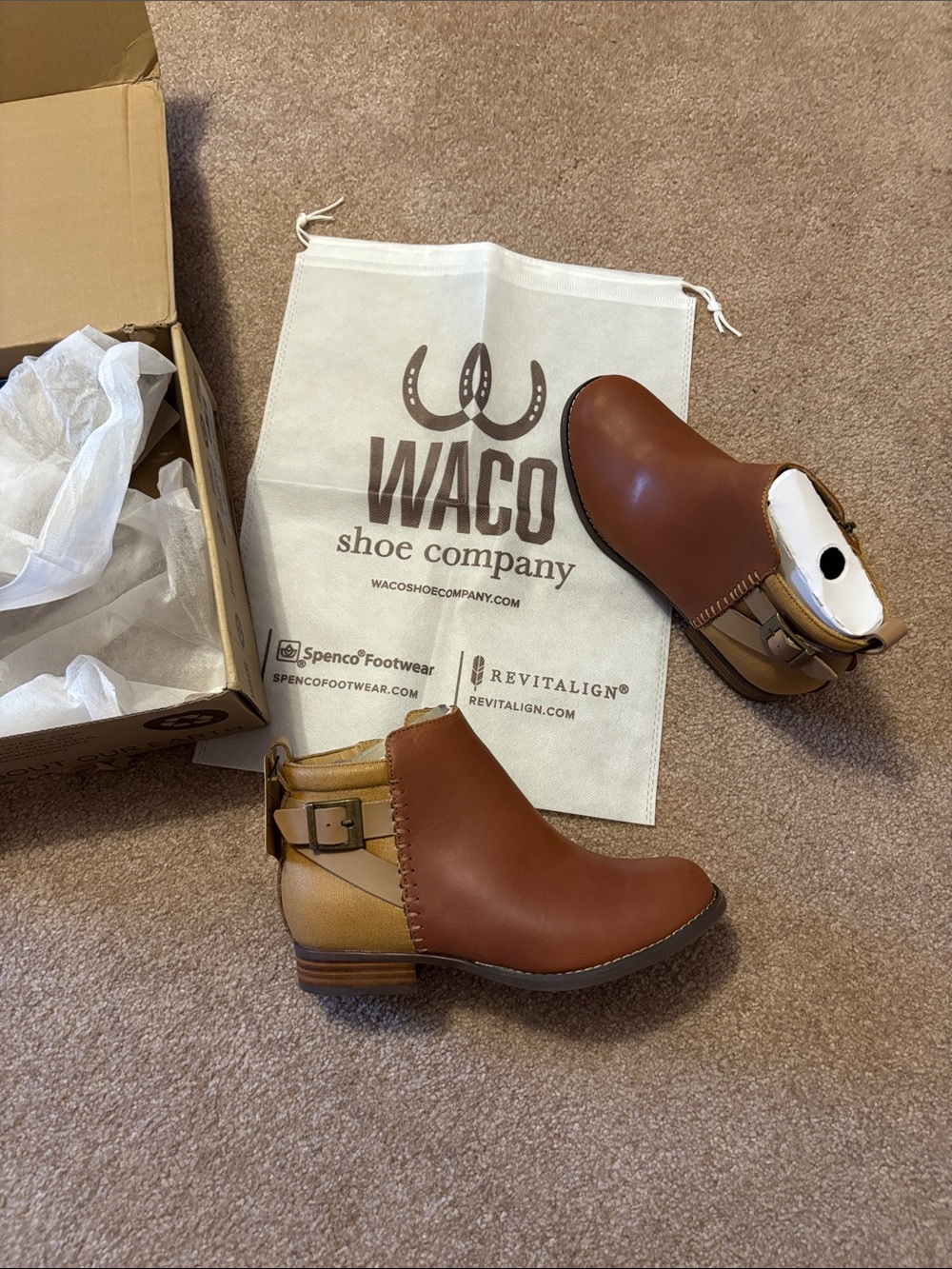 Women's Two-Tone Brown Chelsea Booties
